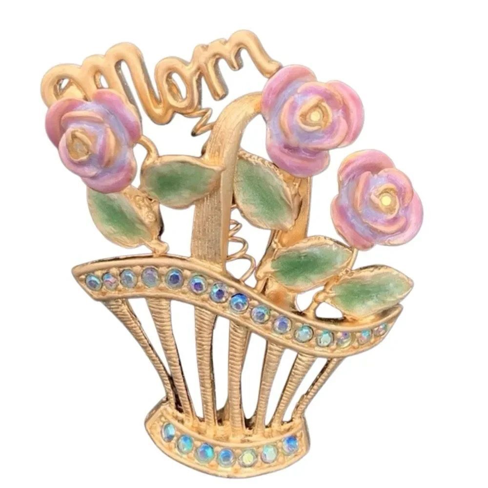 Vintage 1980s Signed Mom Pin for Mother’s Day or Birthday